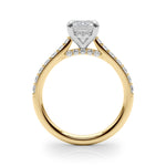 LUMEO Emerald Hidden Halo Engagement Ring 