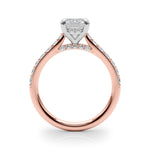 LUMEO Emerald Hidden Halo Engagement Ring 