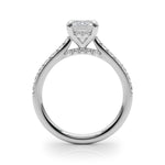 LUMEO Emerald Hidden Halo Engagement Ring 