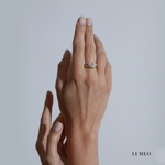 LUMEO Marquise East to West Diamond Ring in 18k Solid Yellow Gold 