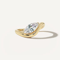 LUMEO Marquise diamond ring in 18k solid yellow gold