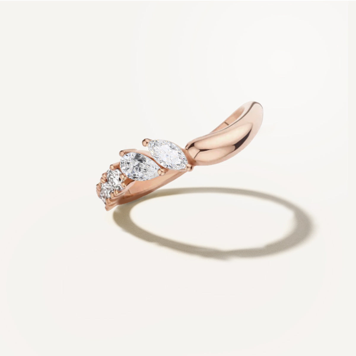 LUMEO Lissa Flow Diamond Band in 18k Solid Rose Gold 