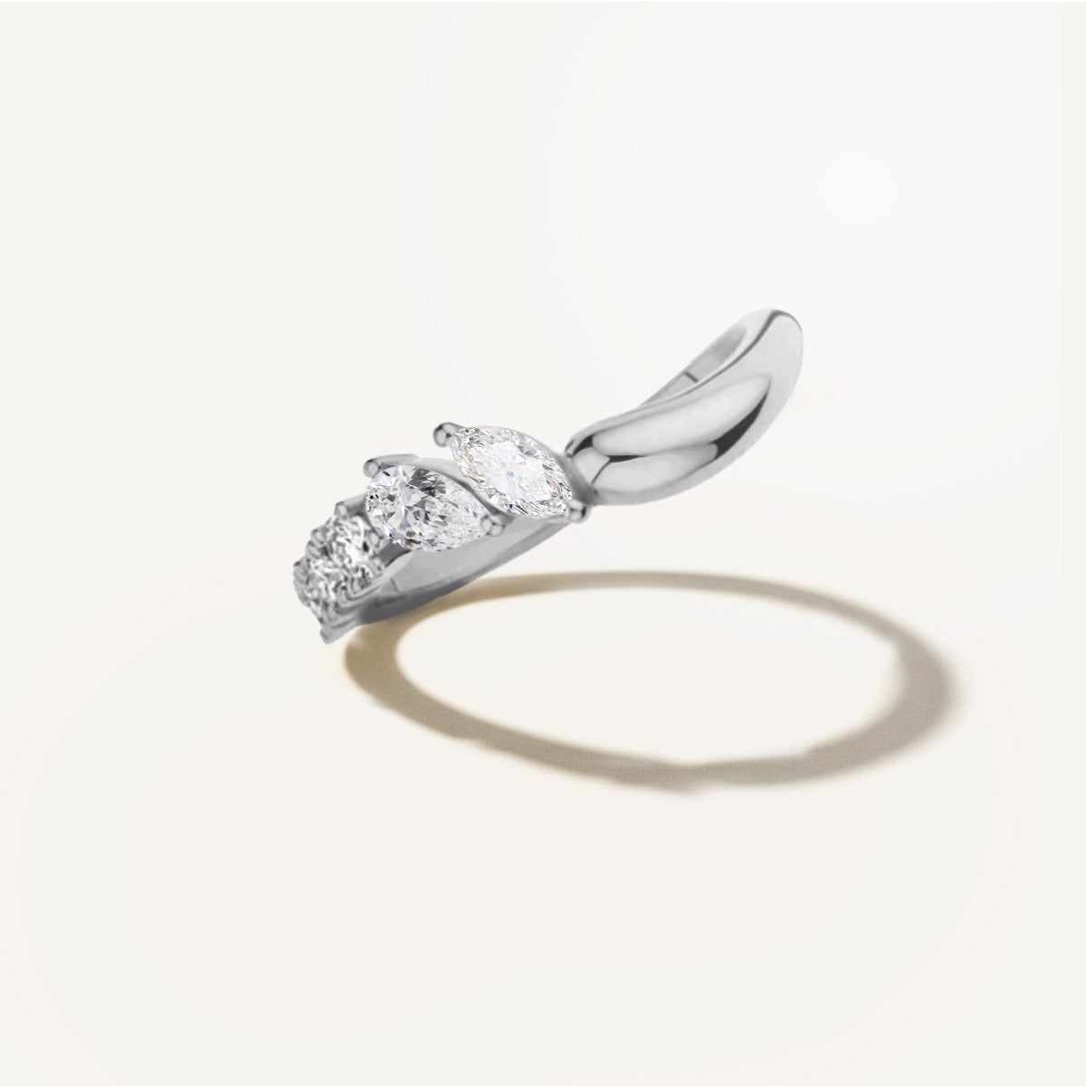 LUMEO Lissa Flow Diamond Band in Platinum or White Gold 