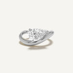 LUMEO Janna Pear diamond ring in platinum or 18k solid white gold