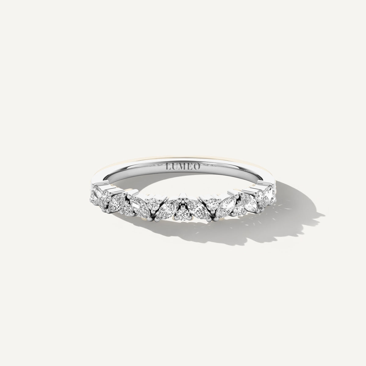 LUMEO Priscilla Ring in Platinum or White Gold 