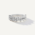 LUMEO Priscilla Double Diamond Ring in Platinum or White Gold 