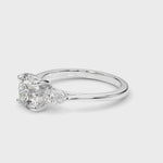 LUMEO Round Three Stone Diamond Engagement Ring Video