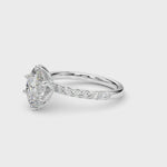 LUMEO Oval Hidden Halo Diamond Engagement Ring Video