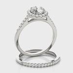 LUMEO Round Halo Diamond Engagement Ring Video
