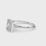 LUMEO Emerald Bezel Diamond Engagement Ring Video