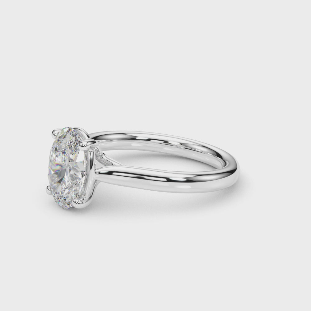 LUMEO Oval Solitaire Diamond Engagement Ring Video