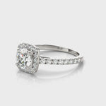 LUMEO Round Halo Engagement Ring