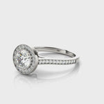 LUMEO Round Halo Diamond Engagement Ring Video