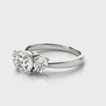LUMEO Round Three Stone Diamond Engagement Ring Video