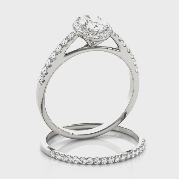 LUMEO Oval Halo Diamond Engagement Ring Video