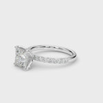 LUMEO Princess Hidden Halo Diamond Engagement Ring Video
