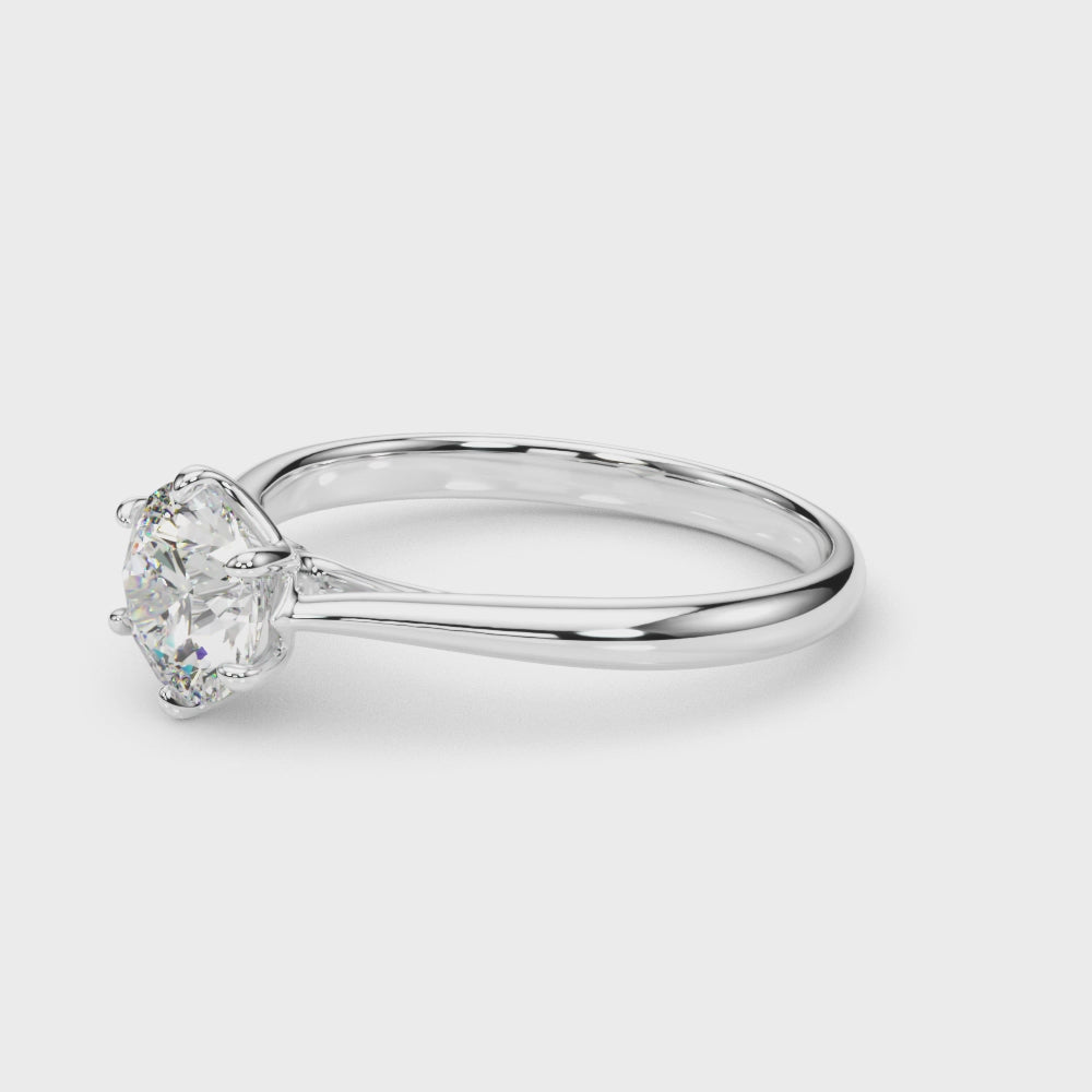 LUMEO Round Solitaire Diamond Engagement Ring Video