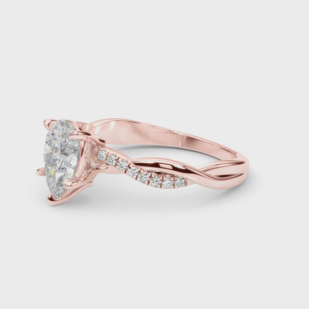 LUMEO Round Double Halo Engagement Ring