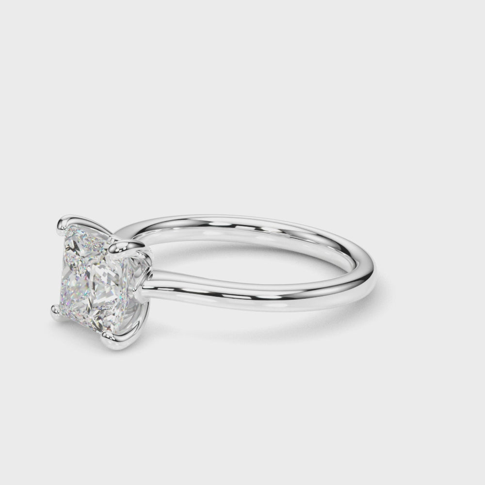 LUMEO Princess Solitaire Diamond Engagement Ring Video
