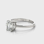 LUMEO Emerald Three Stone Diamond Engagement Ring Video