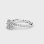 LUMEO Emerald Hidden Halo Diamond Engagement Ring Video