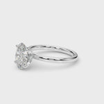 LUMEO Oval Hidden Halo Diamond Engagement Ring Video