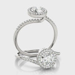 LUMEO Round Halo Diamond Engagement Ring Video