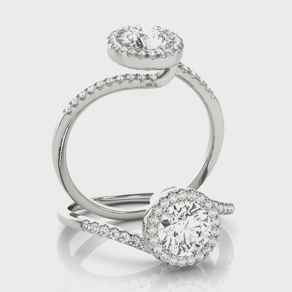 LUMEO Round Halo Diamond Engagement Ring Video