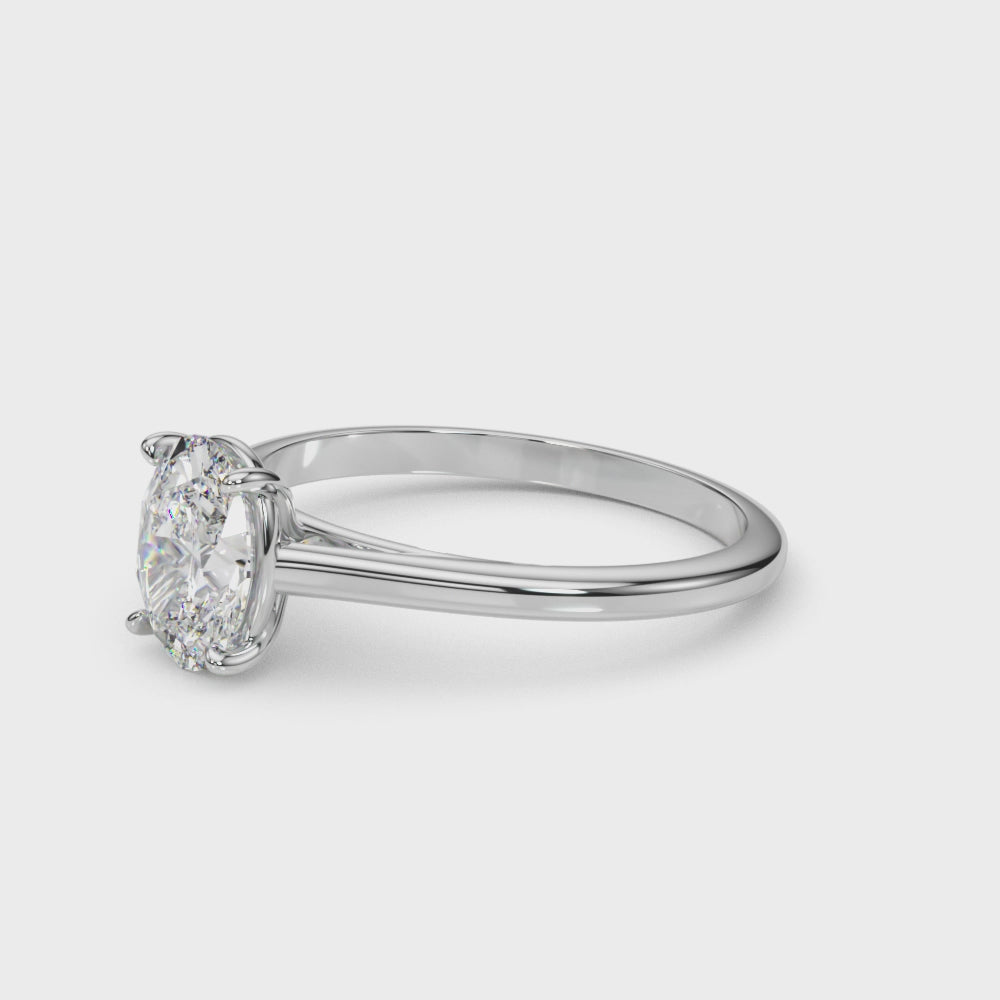 LUMEO Oval Solitaire Diamond Engagement Ring Video