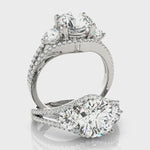 LUMEO Round Three Stone Diamond Engagement Ring Video