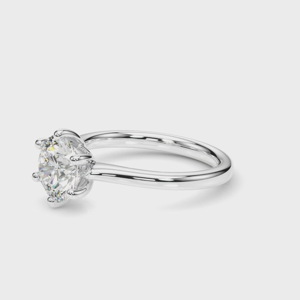LUMEO Round Solitaire Diamond Engagement Ring Video