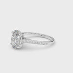 LUMEO Oval Hidden Halo Diamond Engagement Ring Video