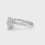 LUMEO Pear Hidden Halo Diamond Engagement Ring Video