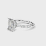 LUMEO Emerald Hidden Halo Diamond Engagement Ring Video