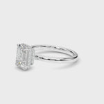 LUMEO Emerald Hidden Halo Engagement Ring