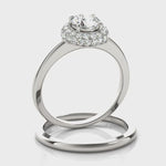LUMEO Round Halo Diamond Engagement Ring Video