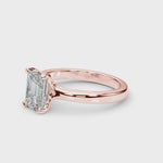 LUMEO Emerald Solitaire Engagement Ring 
