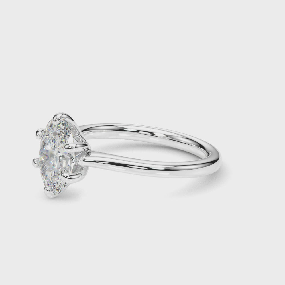 LUMEO Oval Solitaire Diamond Engagement Ring Video
