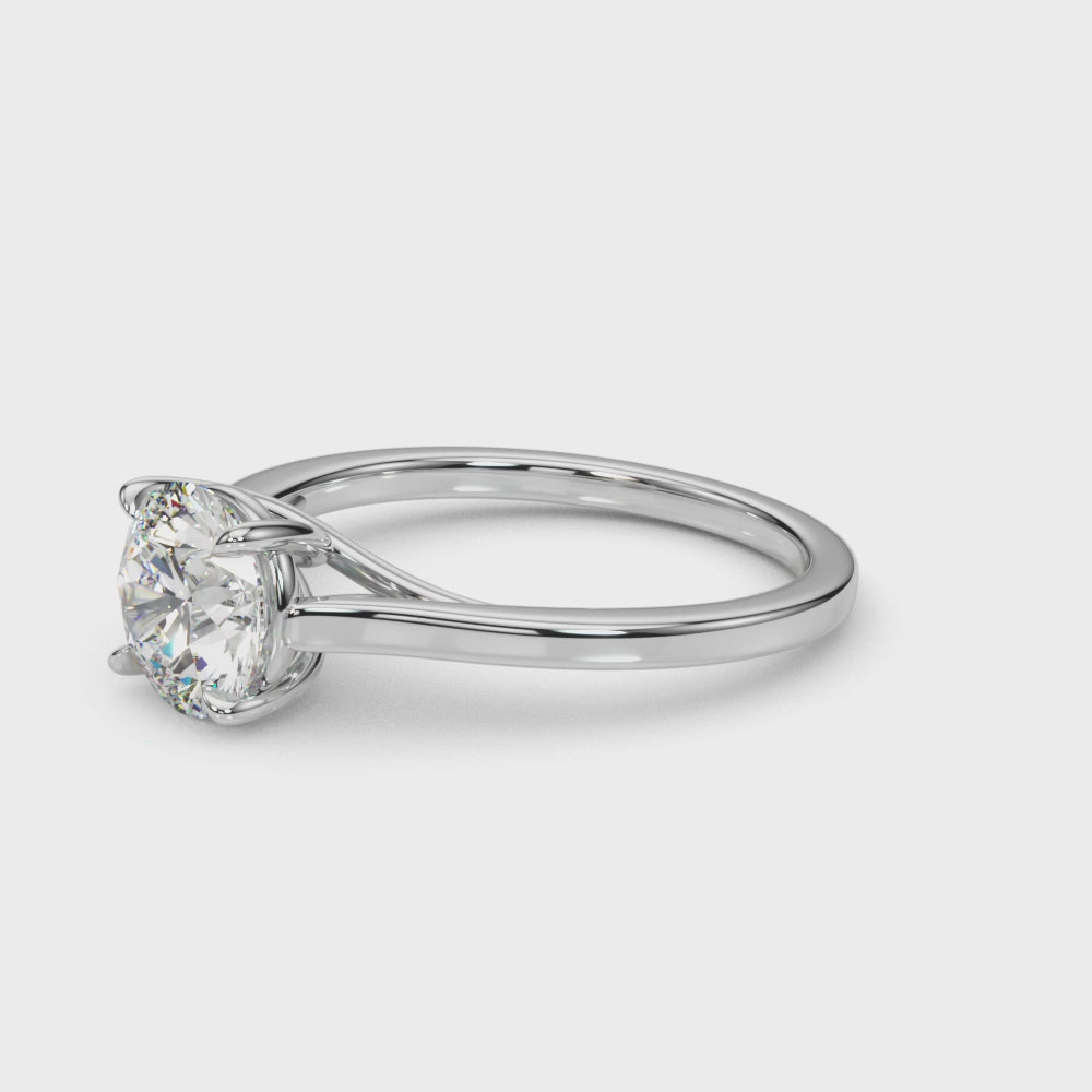 LUMEO Round Solitaire Diamond Engagement Ring Video