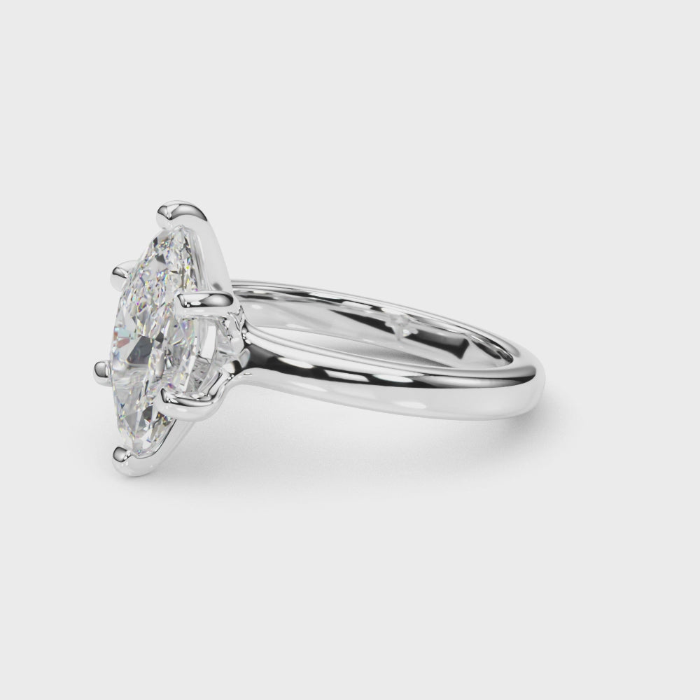 LUMEO Marquise Solitaire Diamond Engagement Ring Video