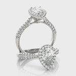 LUMEO Pear Halo Diamond Engagement Ring Video