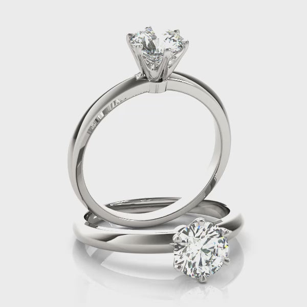 LUMEO Round Solitaire Diamond Engagement Ring Video