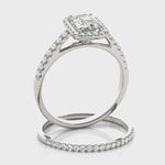 LUMEO Emerald Halo Engagement Ring
