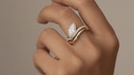 LUMEO Marquise Double Band Diamond Ring in 18k Solid Yellow Gold on model video