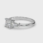 LUMEO Princess Three Stone Diamond Engagement Ring Video