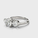 LUMEO Round Three Stone Diamond Engagement Ring Video