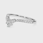 LUMEO Keira Chevron Wedding Band in Platinum or 18k White Gold video 