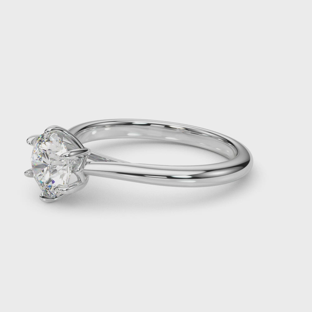 LUMEO Round Solitaire Diamond Engagement Ring Video