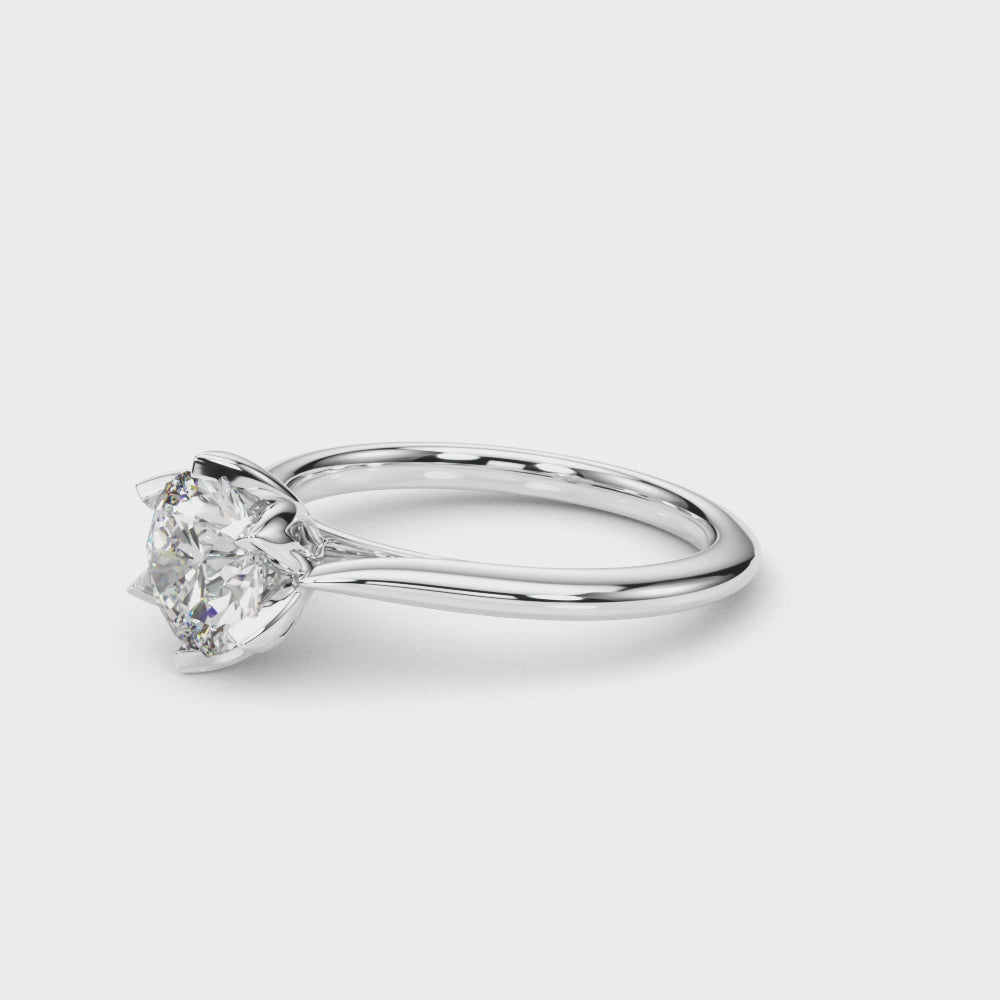 LUMEO Round Solitaire Diamond Engagement Ring Video