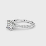 LUMEO Round Hidden Halo Diamond Engagement Ring Video